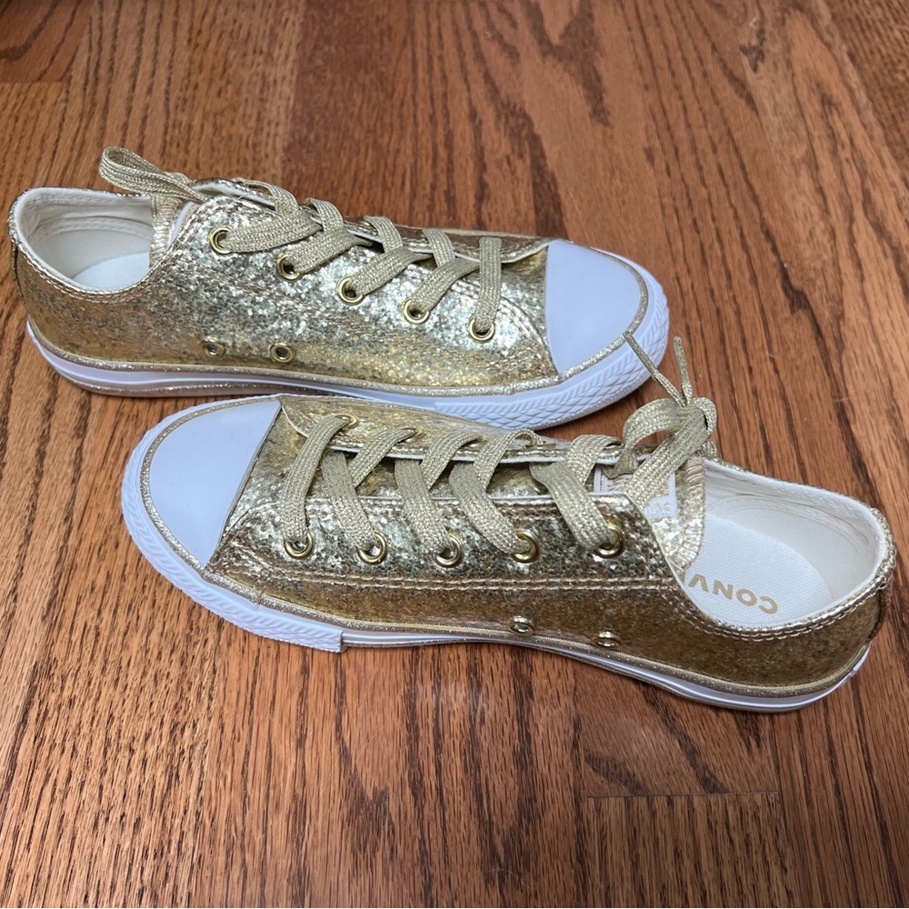 Converse Kids Gold Sneakers